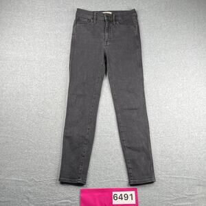 Madewell Jeans 10" High Rise Skinny Womens Size 28 Light Black